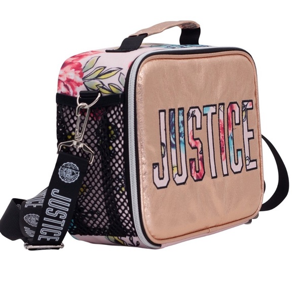 Pink Colorblock Metallic Print Insulated Lunch Box for Kids, BPA Free - Picture 3 of 4